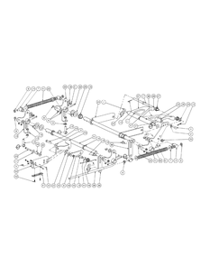 Lift Assembly Diagram and Parts List for M60-KW LC-53AJ8CT6050-29HP-LC-DFI Cub Cadet Lawn Tractor